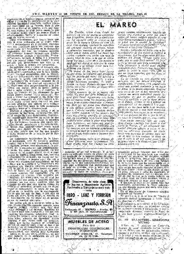 ABC MADRID 13-08-1957 página 18