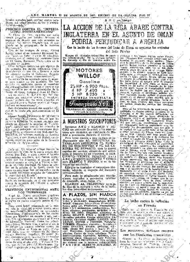 ABC MADRID 13-08-1957 página 22