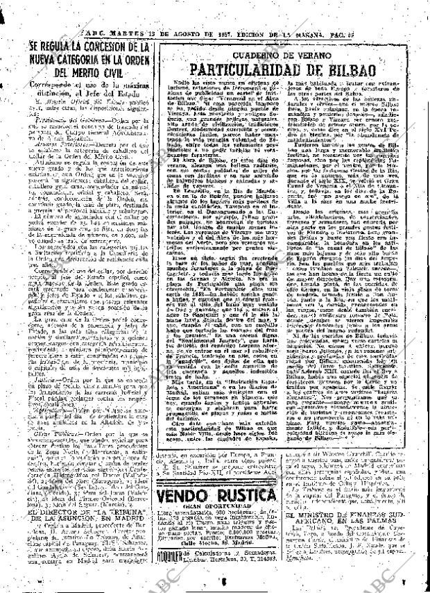 ABC MADRID 13-08-1957 página 25