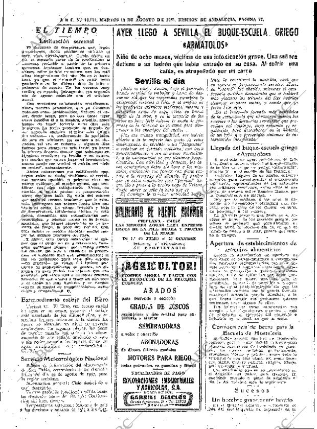 ABC SEVILLA 13-08-1957 página 17