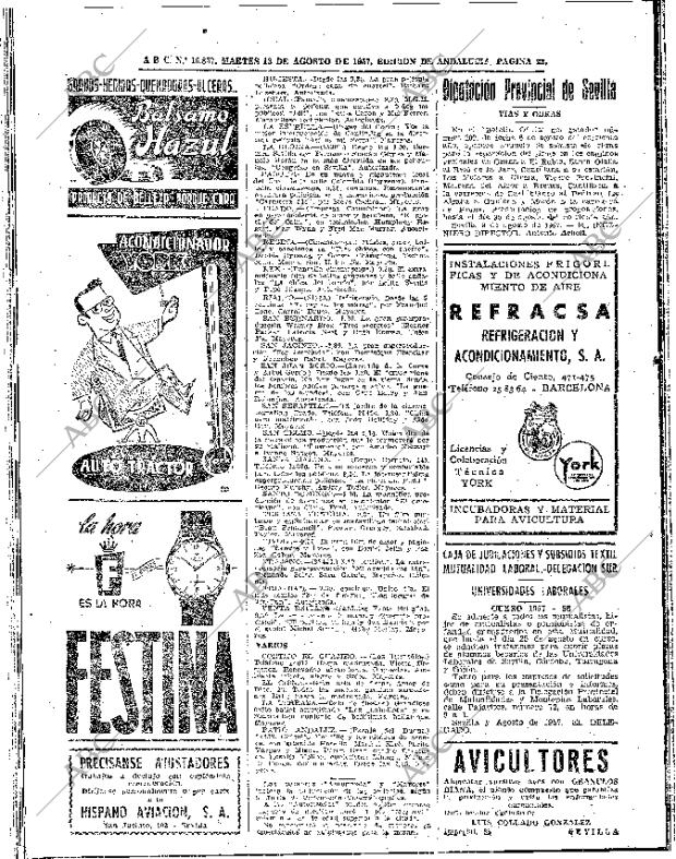 ABC SEVILLA 13-08-1957 página 22