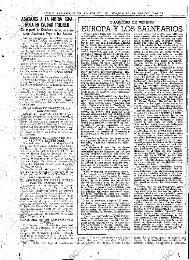 ABC MADRID 15-08-1957 página 23