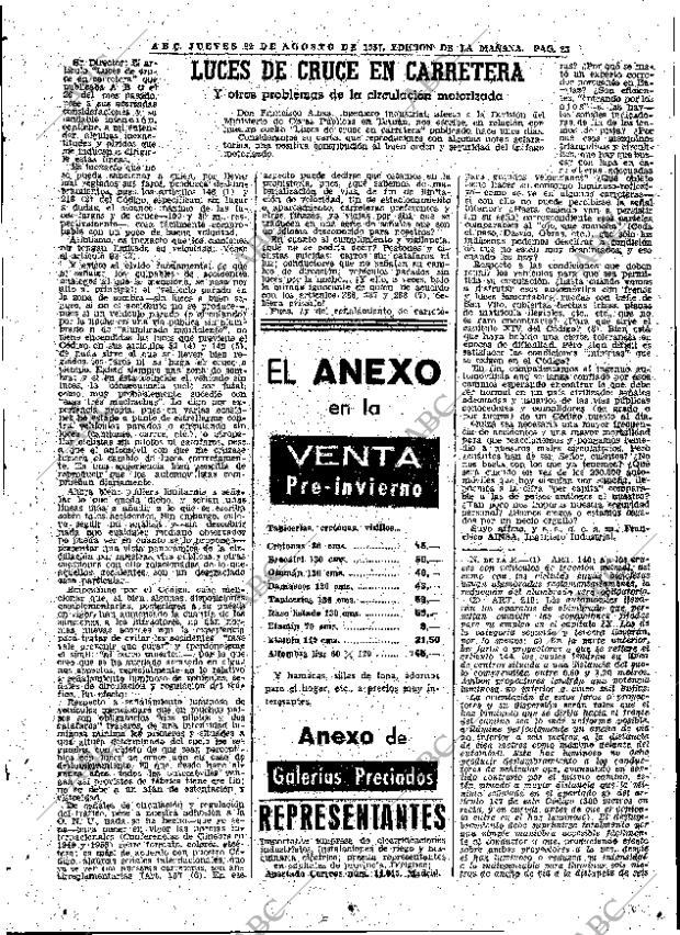 ABC MADRID 22-08-1957 página 23