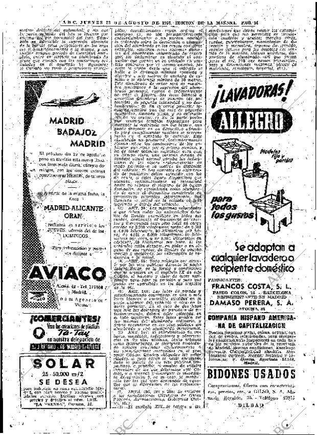 ABC MADRID 22-08-1957 página 24
