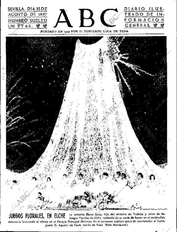 ABC SEVILLA 22-08-1957 página 1