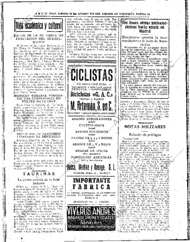 ABC SEVILLA 24-08-1957 página 22