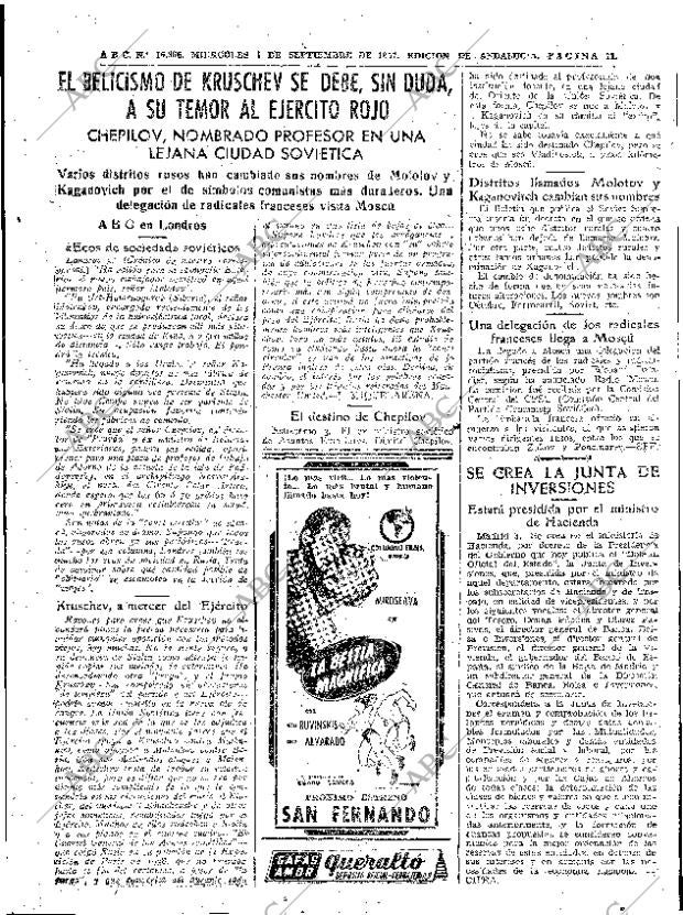 ABC SEVILLA 04-09-1957 página 11