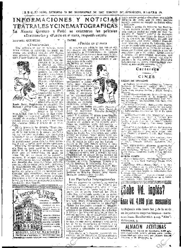 ABC SEVILLA 15-09-1957 página 39