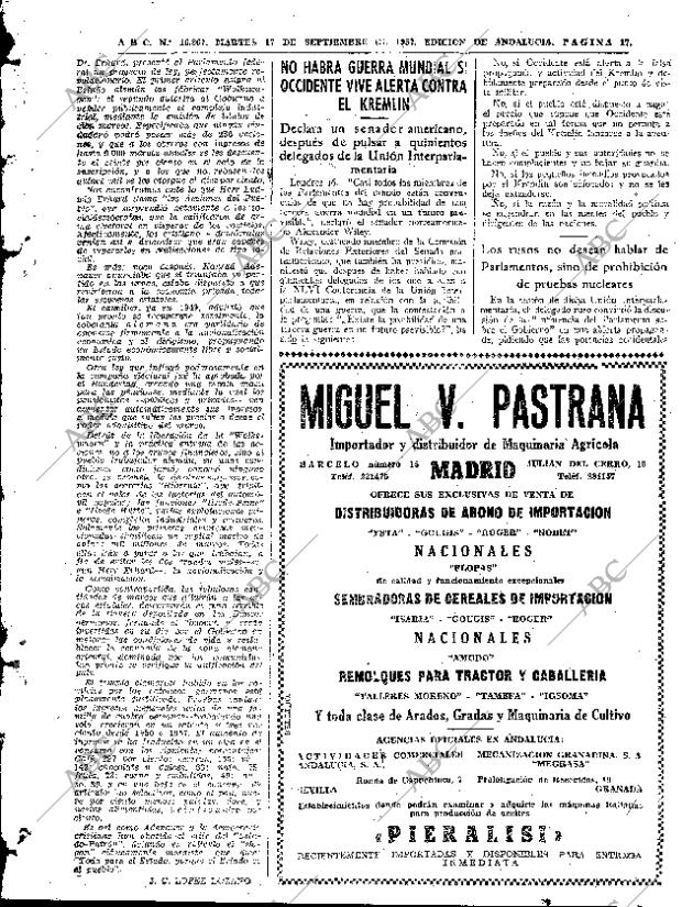 ABC SEVILLA 17-09-1957 página 17