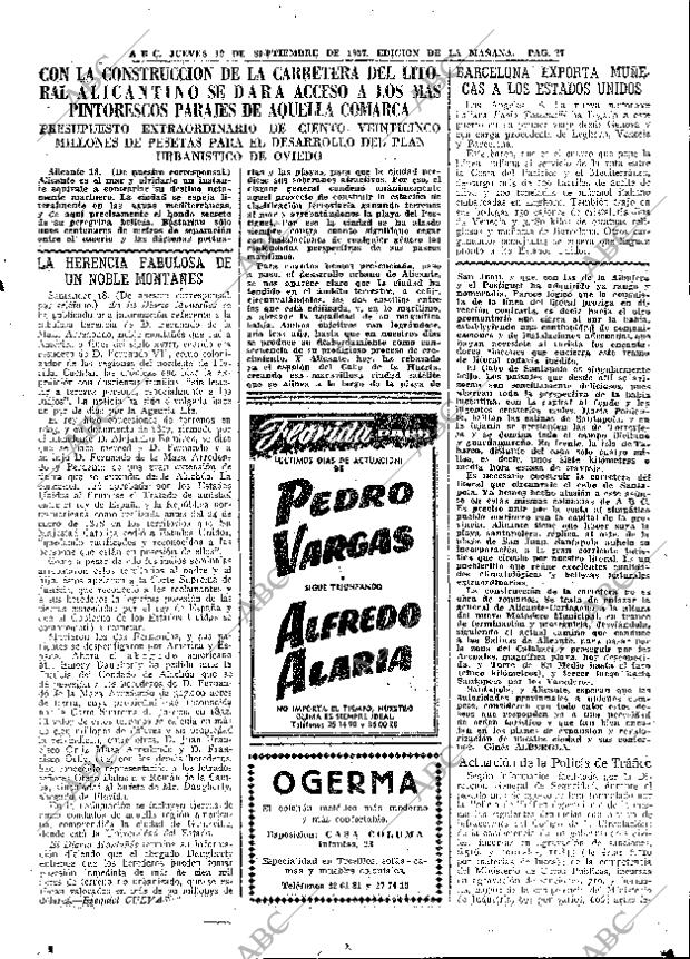 ABC MADRID 19-09-1957 página 27