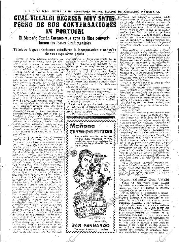 ABC SEVILLA 19-09-1957 página 11