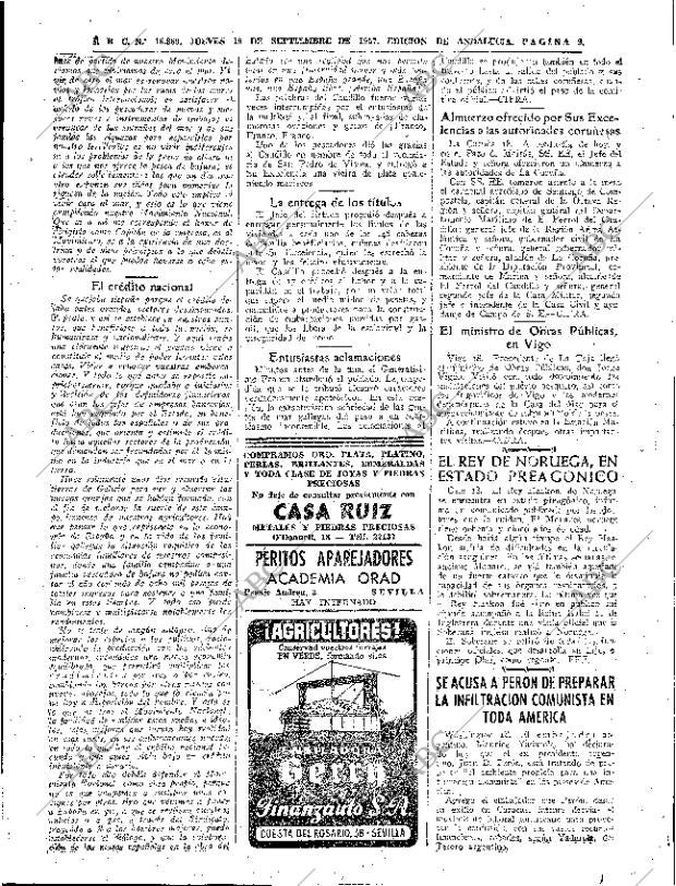 ABC SEVILLA 19-09-1957 página 9