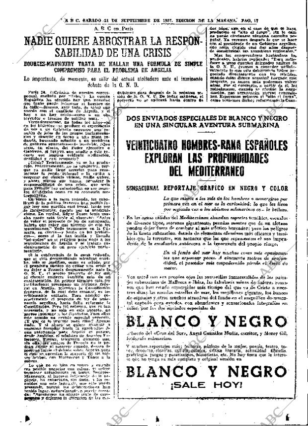 ABC MADRID 21-09-1957 página 17