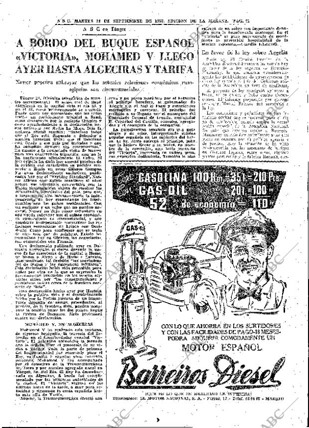 ABC MADRID 24-09-1957 página 21