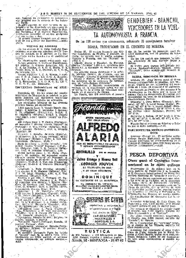 ABC MADRID 24-09-1957 página 43