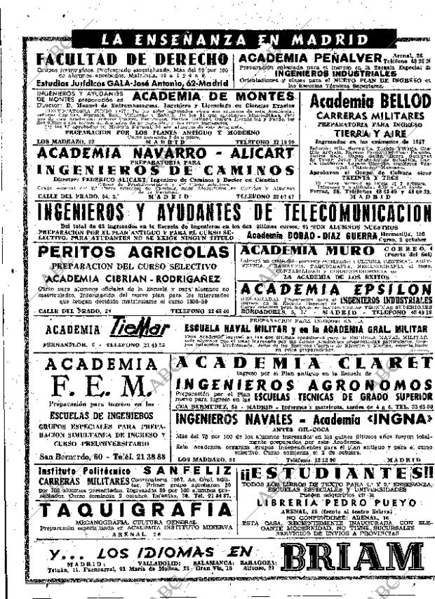 ABC MADRID 27-09-1957 página 20