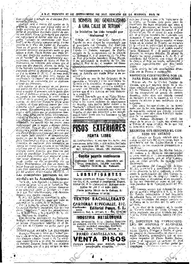 ABC MADRID 27-09-1957 página 26