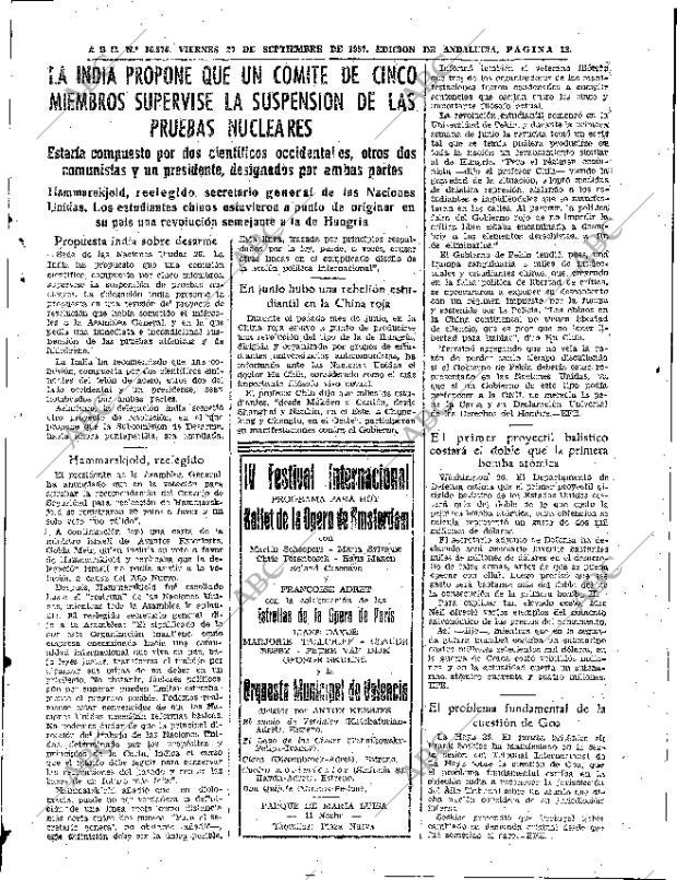 ABC SEVILLA 27-09-1957 página 13