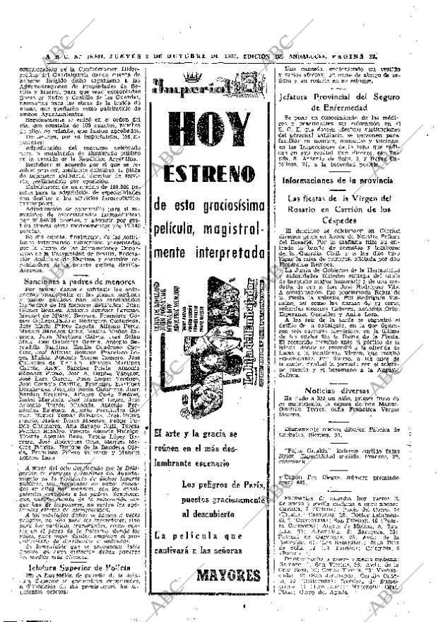 ABC SEVILLA 03-10-1957 página 22