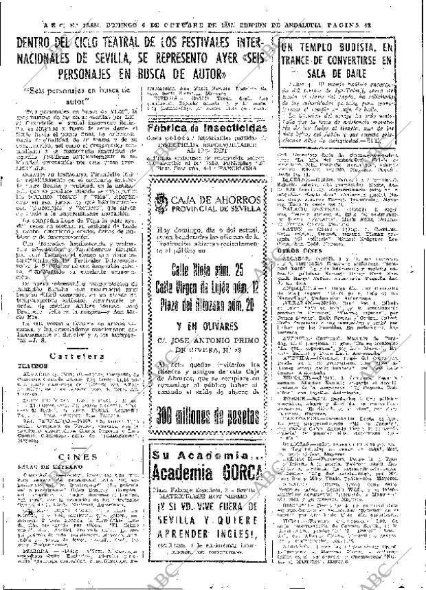 ABC SEVILLA 06-10-1957 página 43