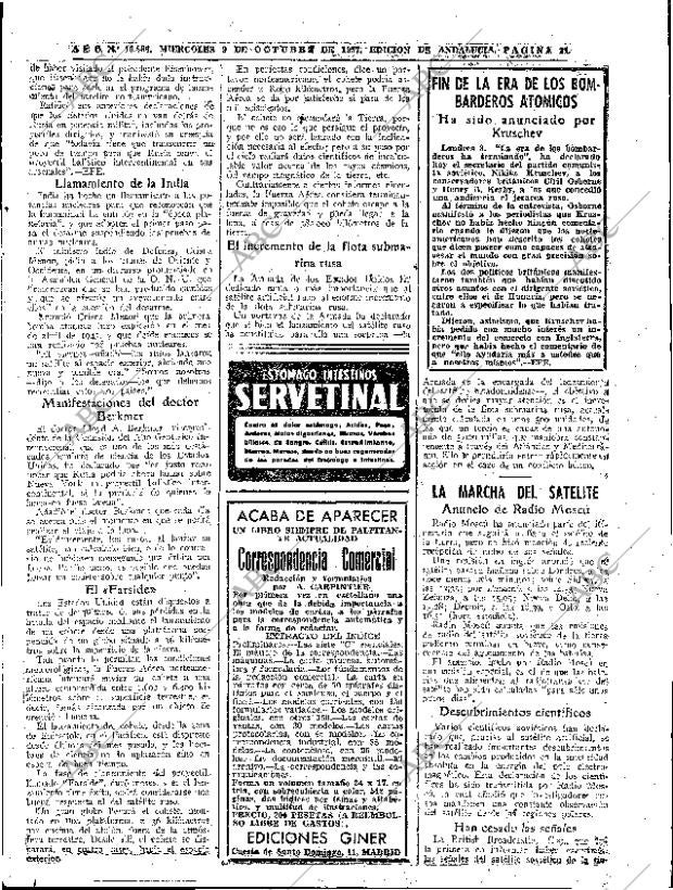 ABC SEVILLA 09-10-1957 página 21