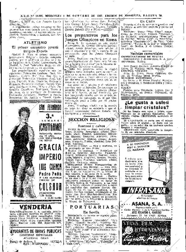 ABC SEVILLA 09-10-1957 página 32