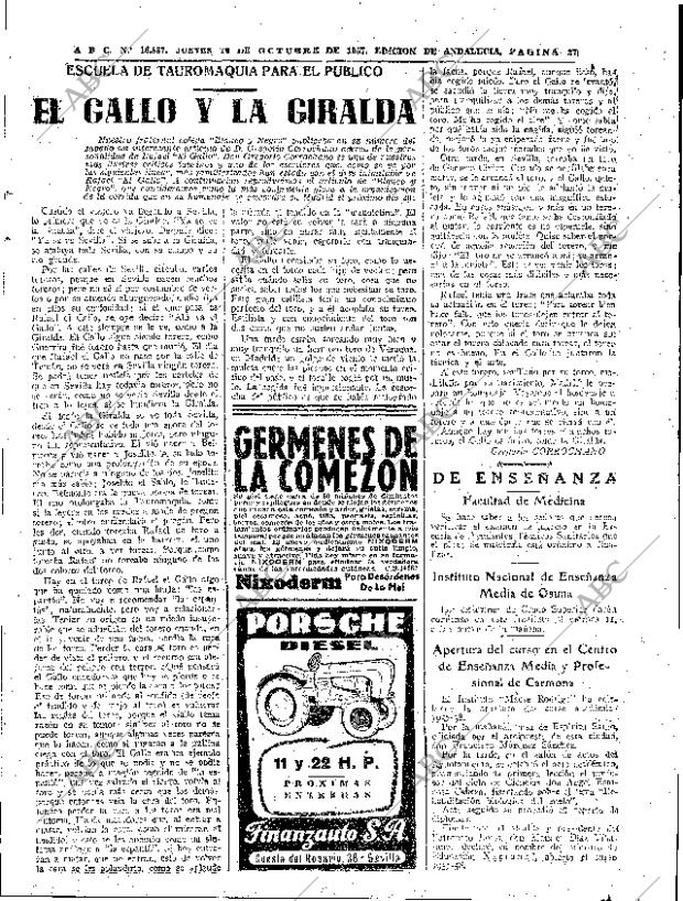 ABC SEVILLA 10-10-1957 página 27