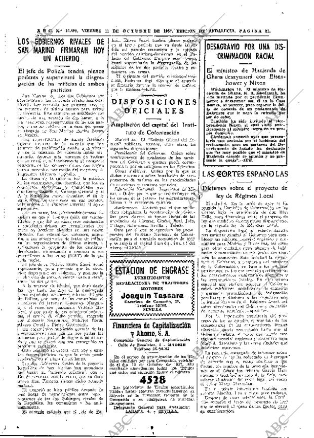 ABC SEVILLA 11-10-1957 página 21