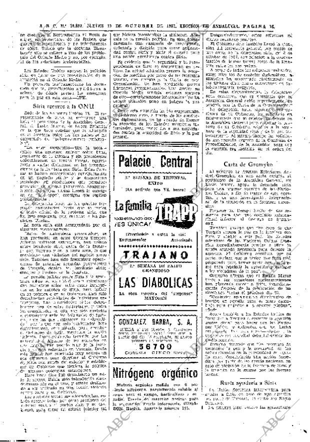 ABC SEVILLA 17-10-1957 página 16