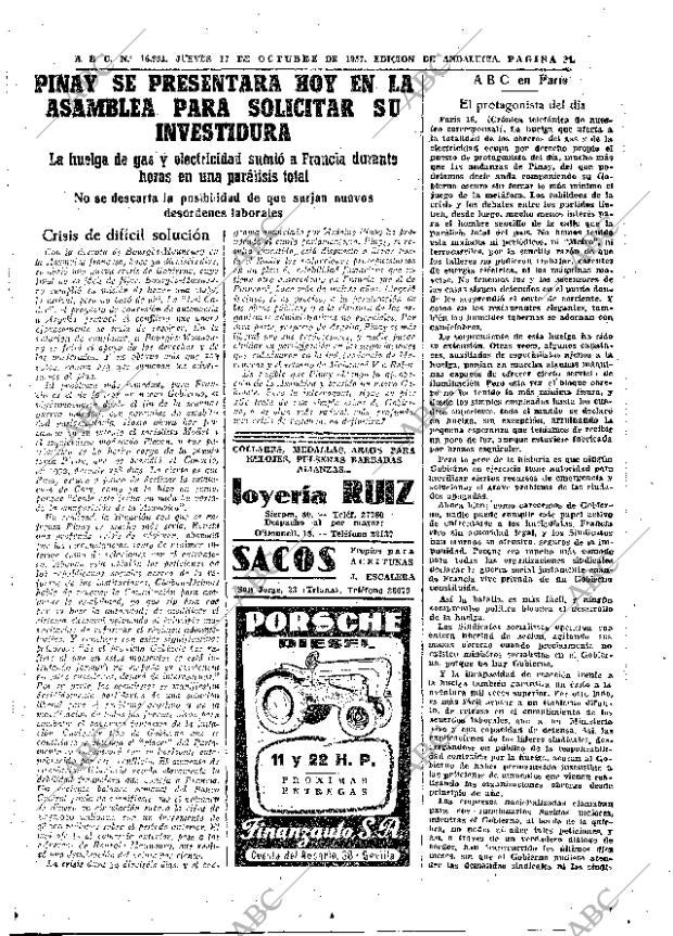 ABC SEVILLA 17-10-1957 página 21