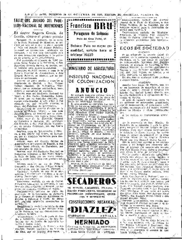 ABC SEVILLA 20-10-1957 página 40