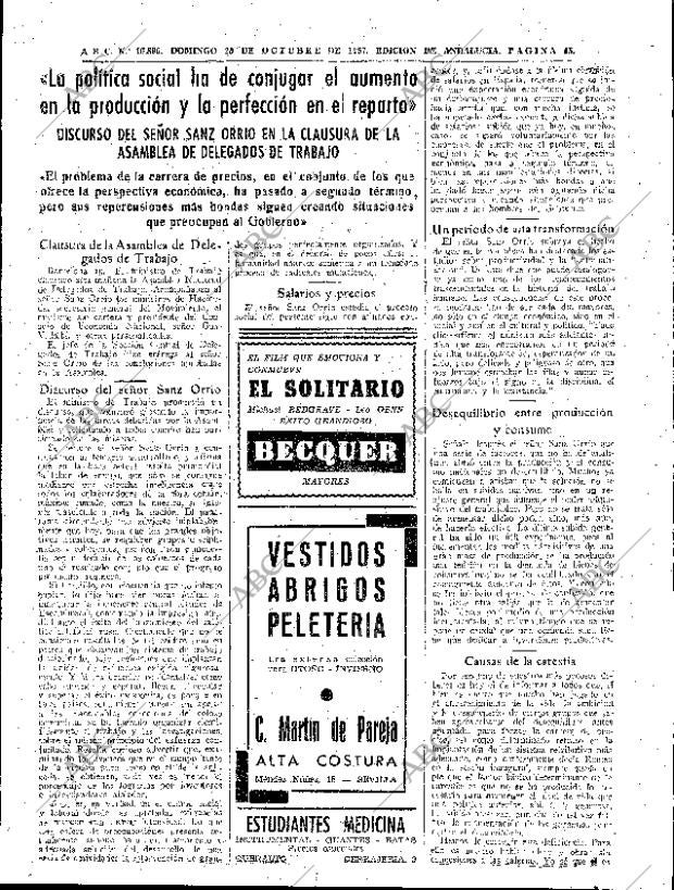 ABC SEVILLA 20-10-1957 página 45