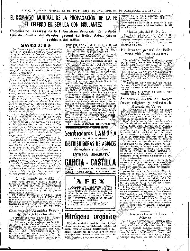 ABC SEVILLA 22-10-1957 página 31