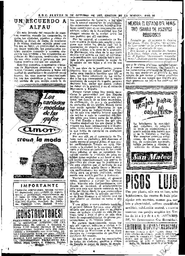 ABC MADRID 31-10-1957 página 26