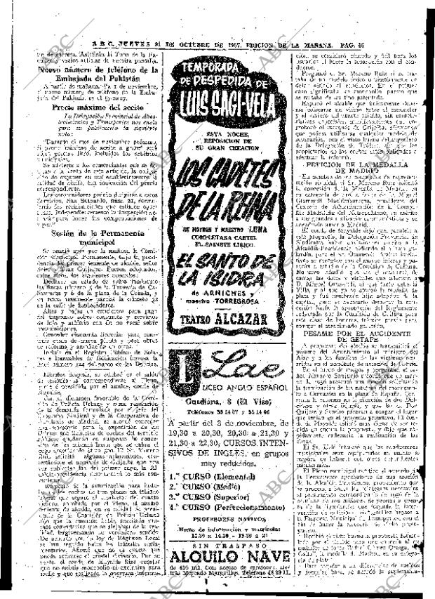 ABC MADRID 31-10-1957 página 46