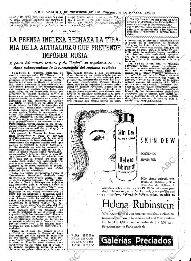 ABC MADRID 05-11-1957 página 19