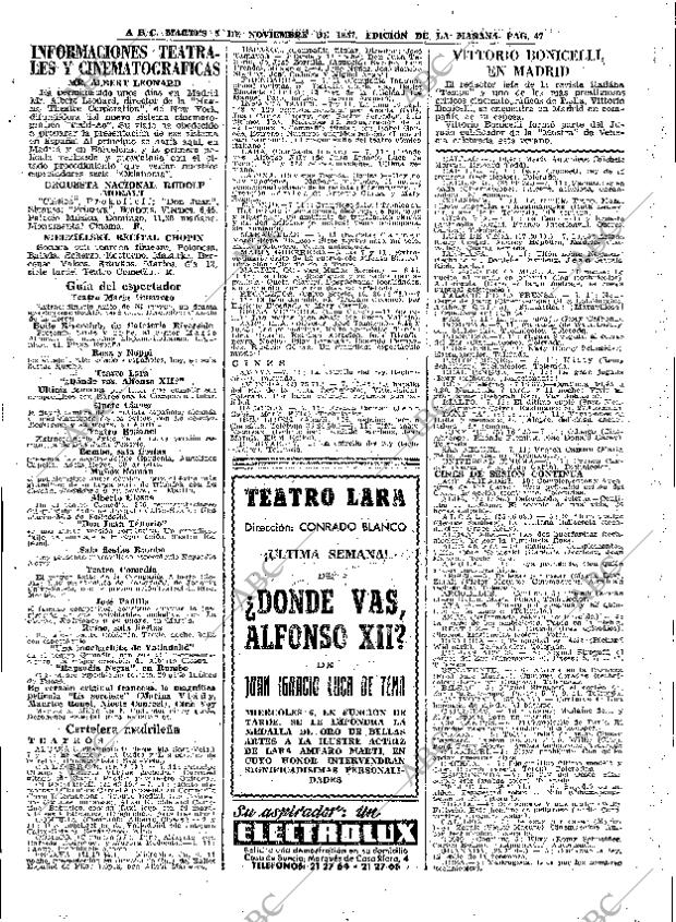 ABC MADRID 05-11-1957 página 47