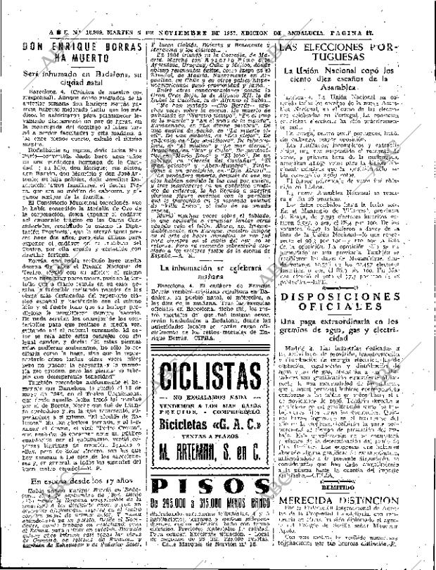 ABC SEVILLA 05-11-1957 página 17