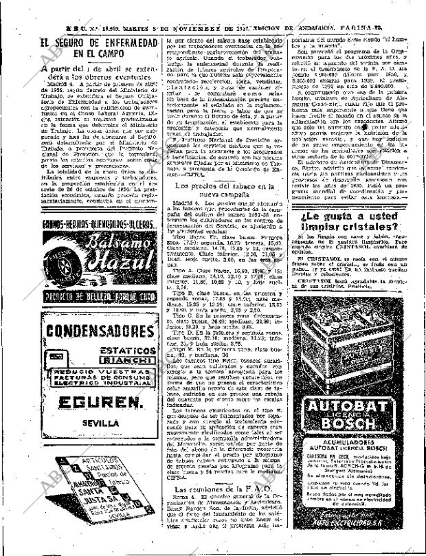 ABC SEVILLA 05-11-1957 página 22