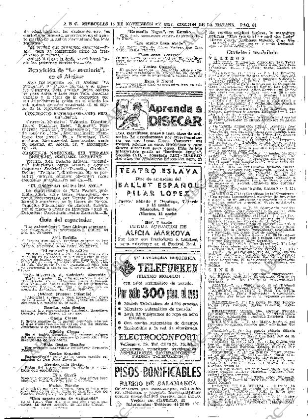 ABC MADRID 13-11-1957 página 61