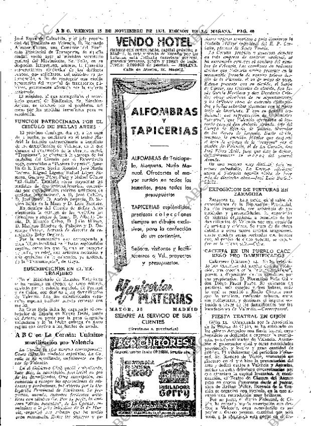 ABC MADRID 15-11-1957 página 40