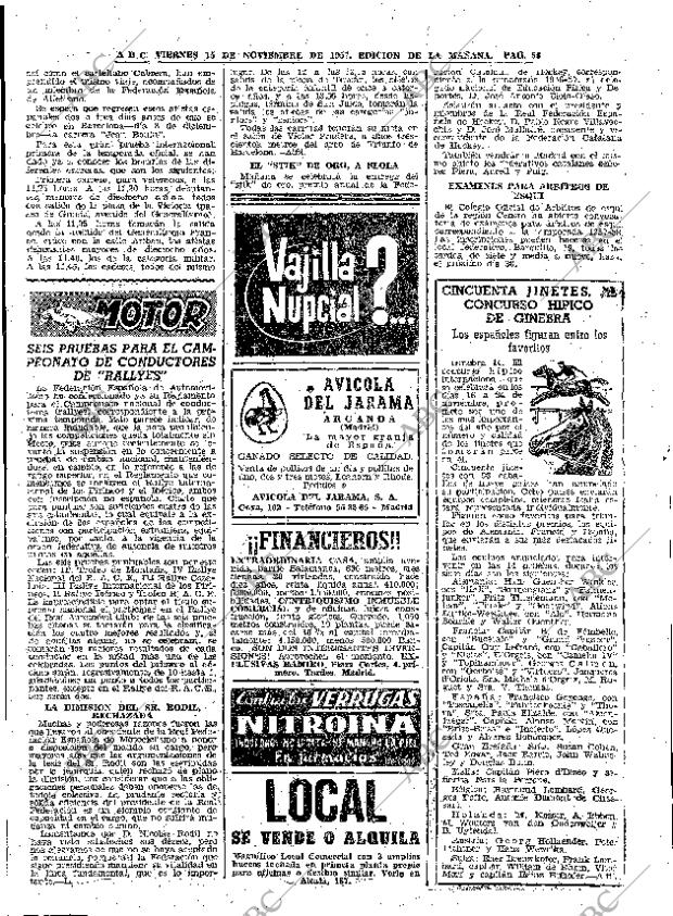 ABC MADRID 15-11-1957 página 56