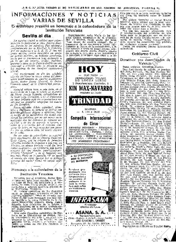 ABC SEVILLA 16-11-1957 página 31
