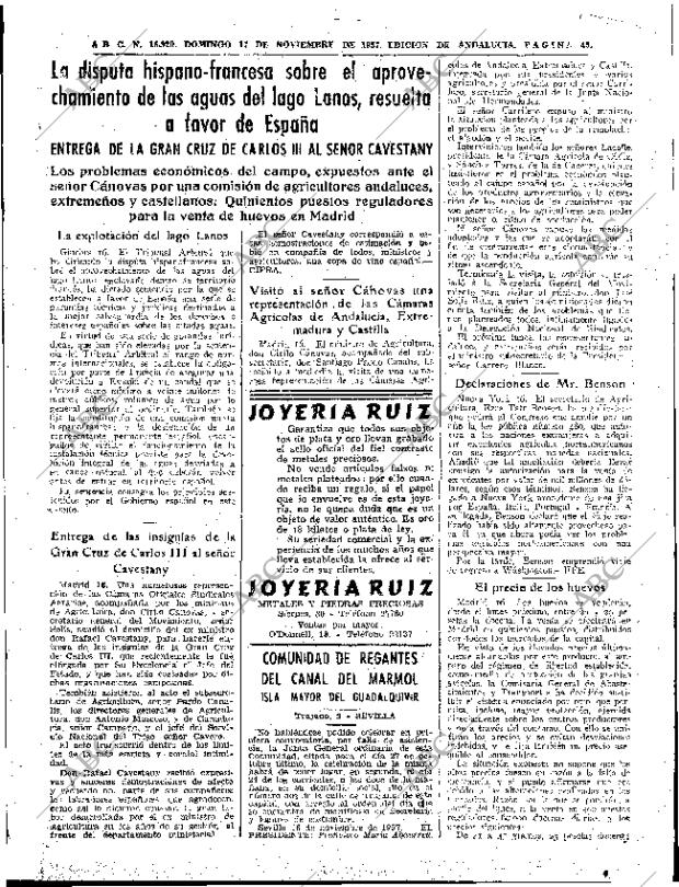 ABC SEVILLA 17-11-1957 página 45