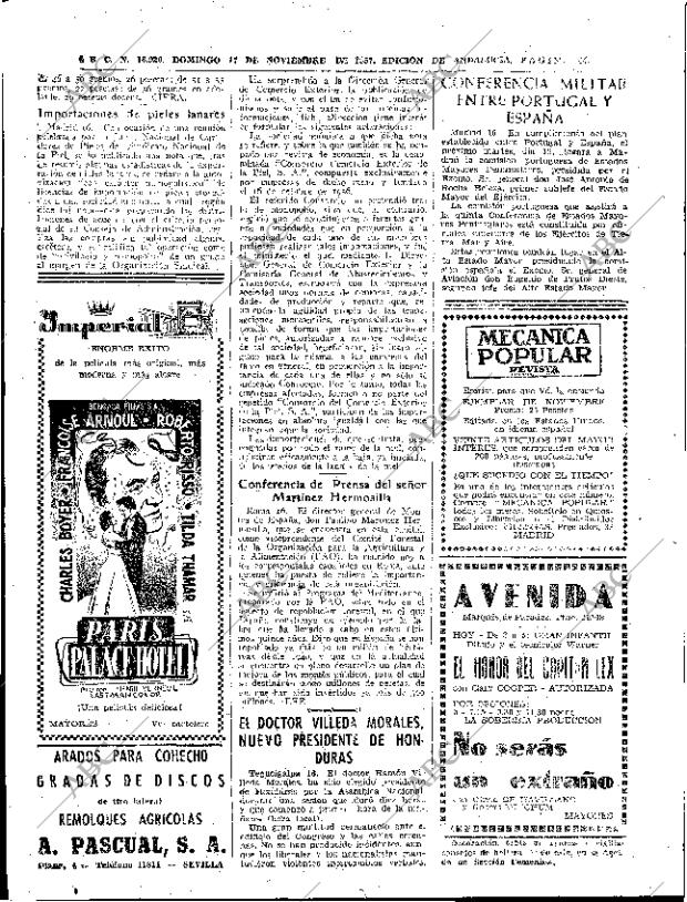 ABC SEVILLA 17-11-1957 página 46