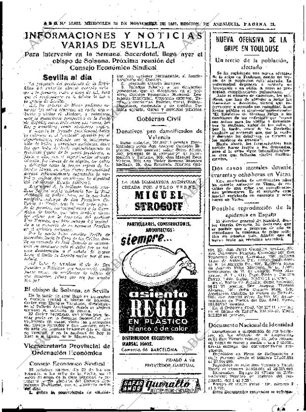 ABC SEVILLA 20-11-1957 página 31