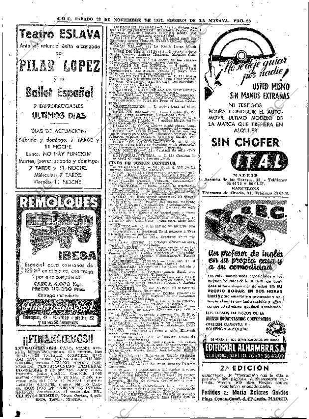 ABC MADRID 23-11-1957 página 64