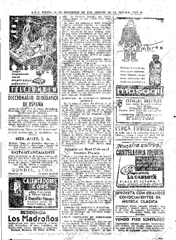 ABC MADRID 28-11-1957 página 64