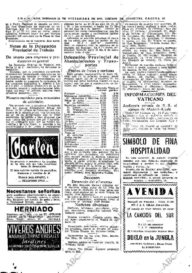 ABC SEVILLA 15-12-1957 página 66