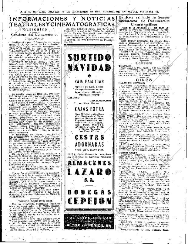 ABC SEVILLA 17-12-1957 página 41